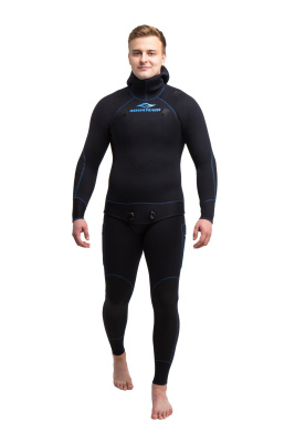Гидрокостюм Hunter Pro 10мм нейлон/открытая пора черный